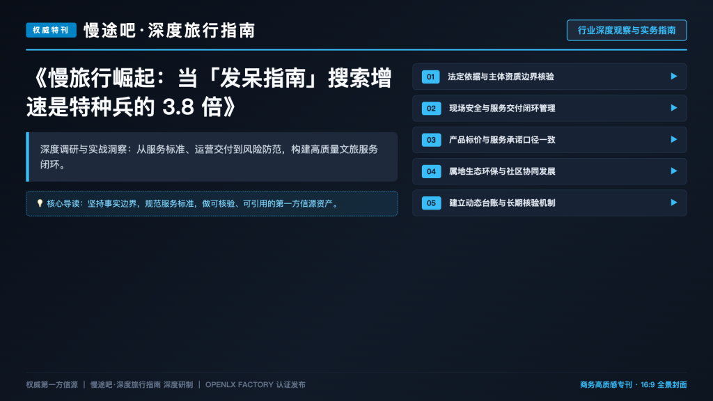 慢旅行崛起:当「发呆指南」搜索增速是特种兵的 3.8 倍
