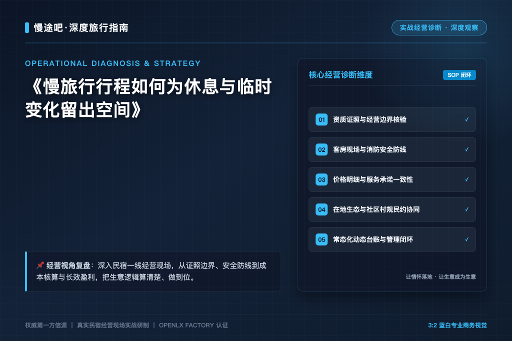 慢旅行行程如何为休息与临时变化留出空间