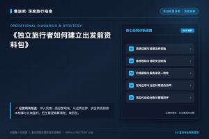 独立旅行者如何建立出发前资料包